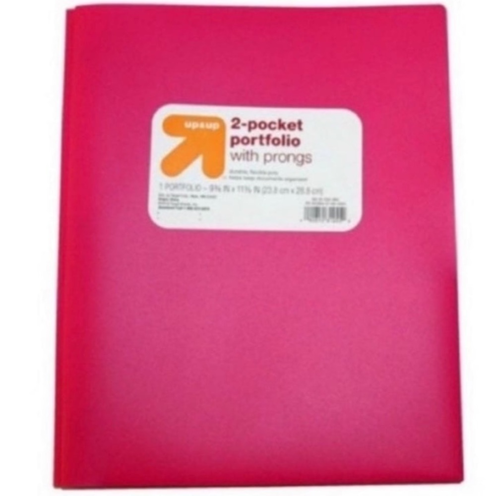 Up & Up 2-Pocket Portfolio with Prongs